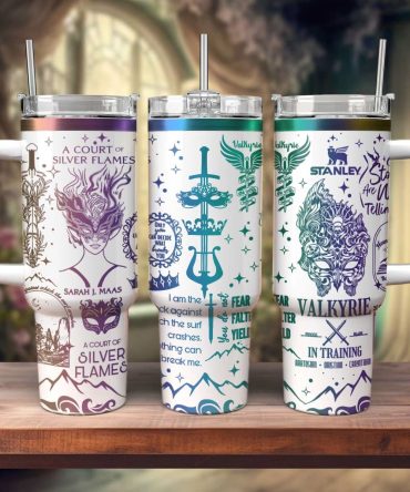 A Court of Silver Flames Book Custom Stanley Quencher 40oz Stainless Steel Tumbler With Handle