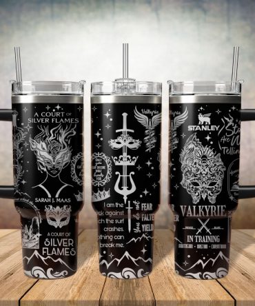 A Court of Silver Flames Book Custom Stanley Quencher 40oz Stainless Steel Tumbler With Handle