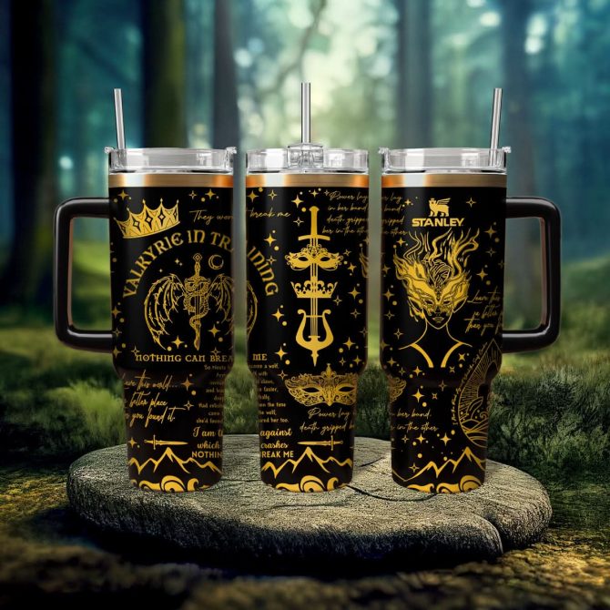 A Court of Silver Flames Book Custom Stanley Quencher 40oz Stainless Steel Tumbler With Handle