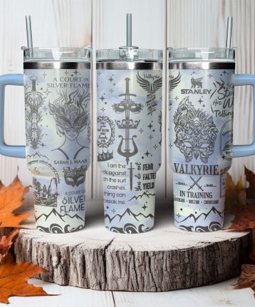 A Court of Silver Flames Book Custom Stanley Quencher 40oz Stainless Steel Tumbler With Handle