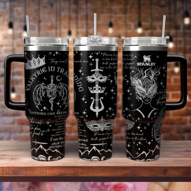 A Court of Silver Flames Book Custom Stanley Quencher 40oz Stainless Steel Tumbler With Handle