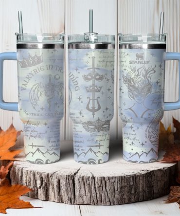 A Court of Silver Flames Book Custom Stanley Quencher 40oz Stainless Steel Tumbler With Handle