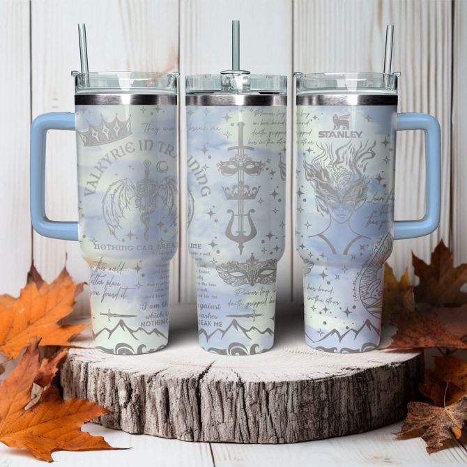 A Court of Silver Flames Book Custom Stanley Quencher 40oz Stainless Steel Tumbler With Handle