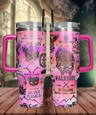 A Court of Silver Flames Book Custom Stanley Quencher 40oz Stainless Steel Tumbler With Handle