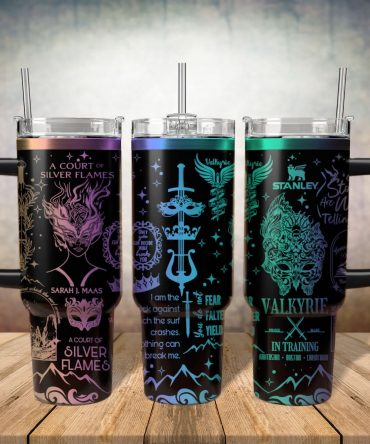 A Court of Silver Flames Book Custom Stanley Quencher 40oz Stainless Steel Tumbler With Handle