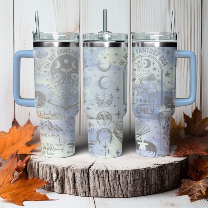 A Court Of Thorns And Roses Book Custom Stanley Quencher 40oz Stainless Steel Tumbler With Handle