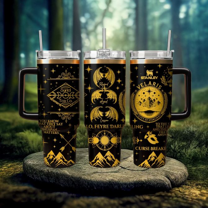 A Court Of Thorns And Roses Book Custom Stanley Quencher 40oz Stainless Steel Tumbler With Handle