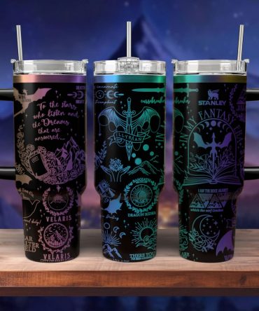 A Court Of Thorns And Roses Book Custom Stanley Quencher 40oz Stainless Steel Tumbler With Handle