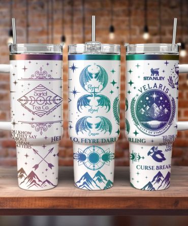 A Court Of Thorns And Roses Book Custom Stanley Quencher 40oz Stainless Steel Tumbler With Handle