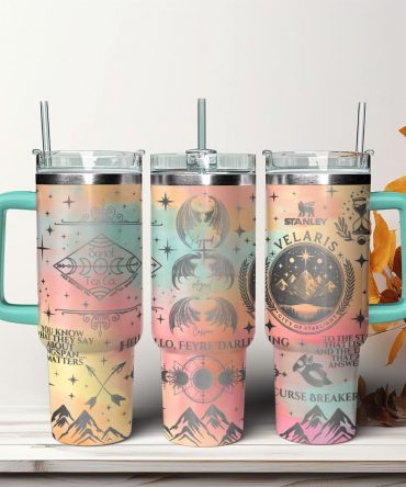 A Court Of Thorns And Roses Book Custom Stanley Quencher 40oz Stainless Steel Tumbler With Handle