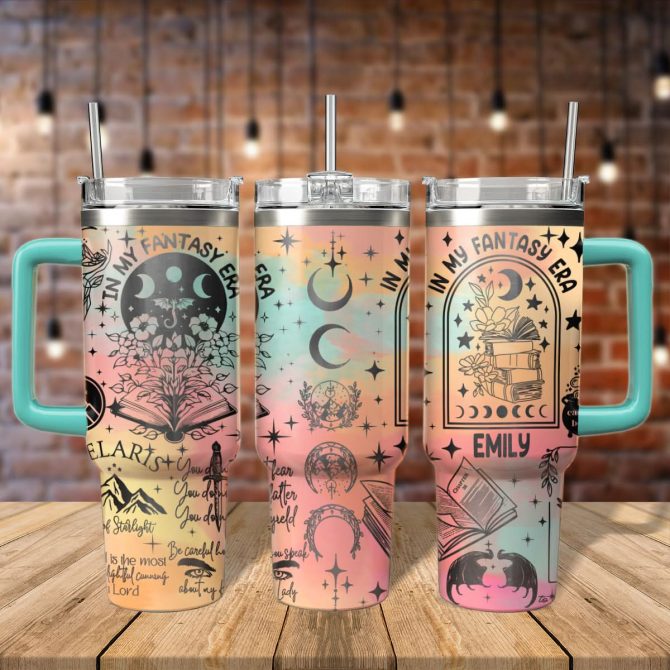 A Court Of Thorns And Roses Book Custom Stanley Quencher 40oz Stainless Steel Tumbler With Handle