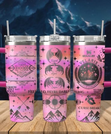 A Court Of Thorns And Roses Book Custom Stanley Quencher 40oz Stainless Steel Tumbler With Handle
