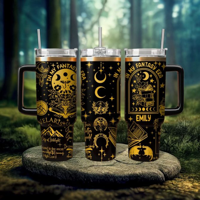 A Court Of Thorns And Roses Book Custom Stanley Quencher 40oz Stainless Steel Tumbler With Handle