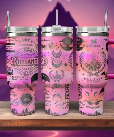 A Court Of Thorns And Roses Book Custom Stanley Quencher 40oz Stainless Steel Tumbler With Handle