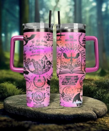 A Court Of Thorns And Roses Book Custom Stanley Quencher 40oz Stainless Steel Tumbler With Handle