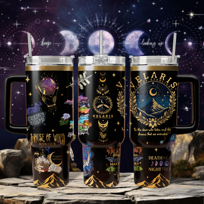 A Court Of Thorns And Roses Book Custom Stanley Quencher 40oz Stainless Steel Tumbler With Handle