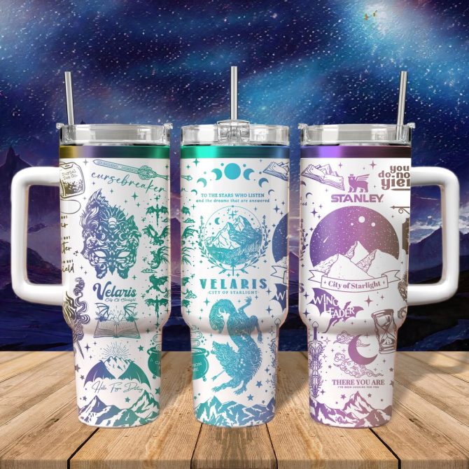A Court Of Thorns And Roses Book Custom Stanley Quencher 40oz Stainless Steel Tumbler With Handle