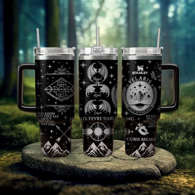 A Court Of Thorns And Roses Book Custom Stanley Quencher 40oz Stainless Steel Tumbler With Handle