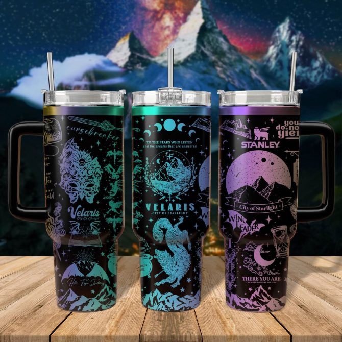 A Court Of Thorns And Roses Book Custom Stanley Quencher 40oz Stainless Steel Tumbler With Handle
