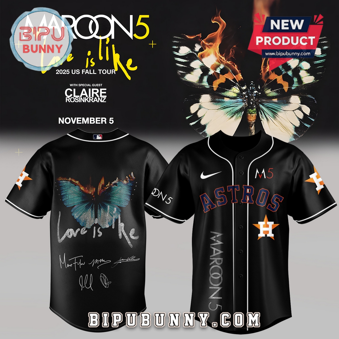 All Team MLB x Maroon 5 Baseball Jersey - Image 2