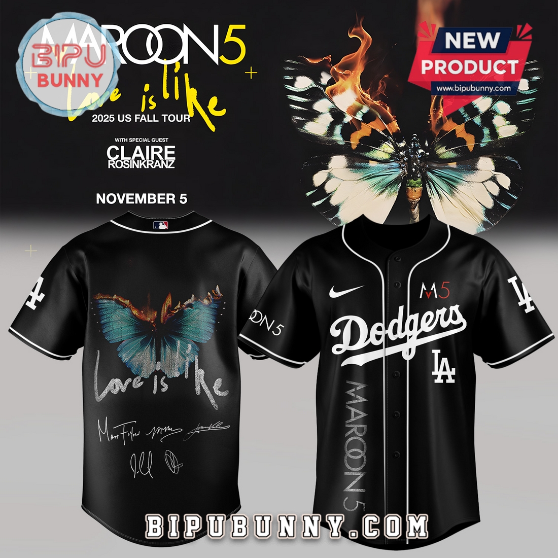 All Team MLB x Maroon 5 Baseball Jersey - Image 5