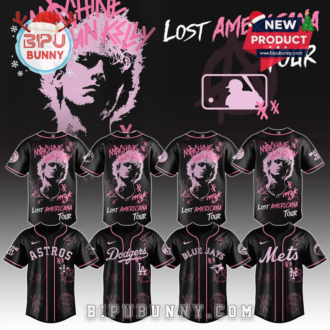 All Team MLB x MGK Tour Baseball Jersey 2025