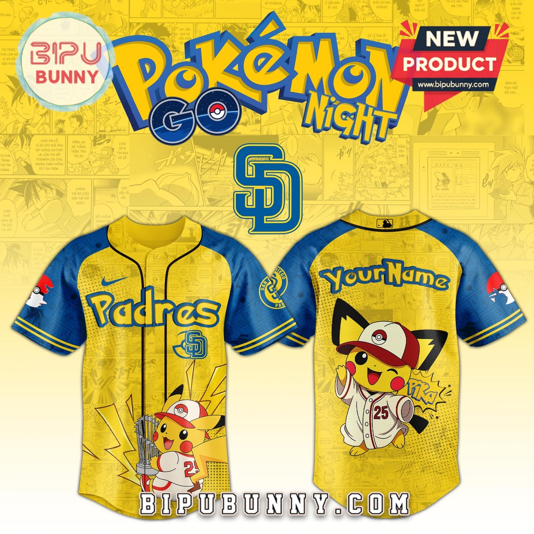 All Team MLB x Pokémon GO Night 2025 Baseball Jersey - Image 2