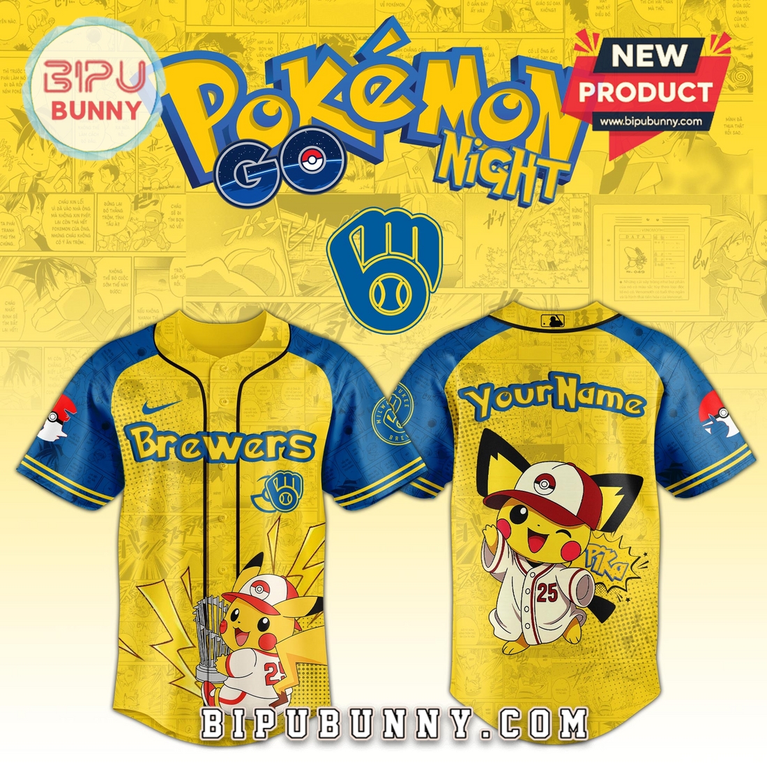 All Team MLB x Pokémon GO Night 2025 Baseball Jersey - Image 4