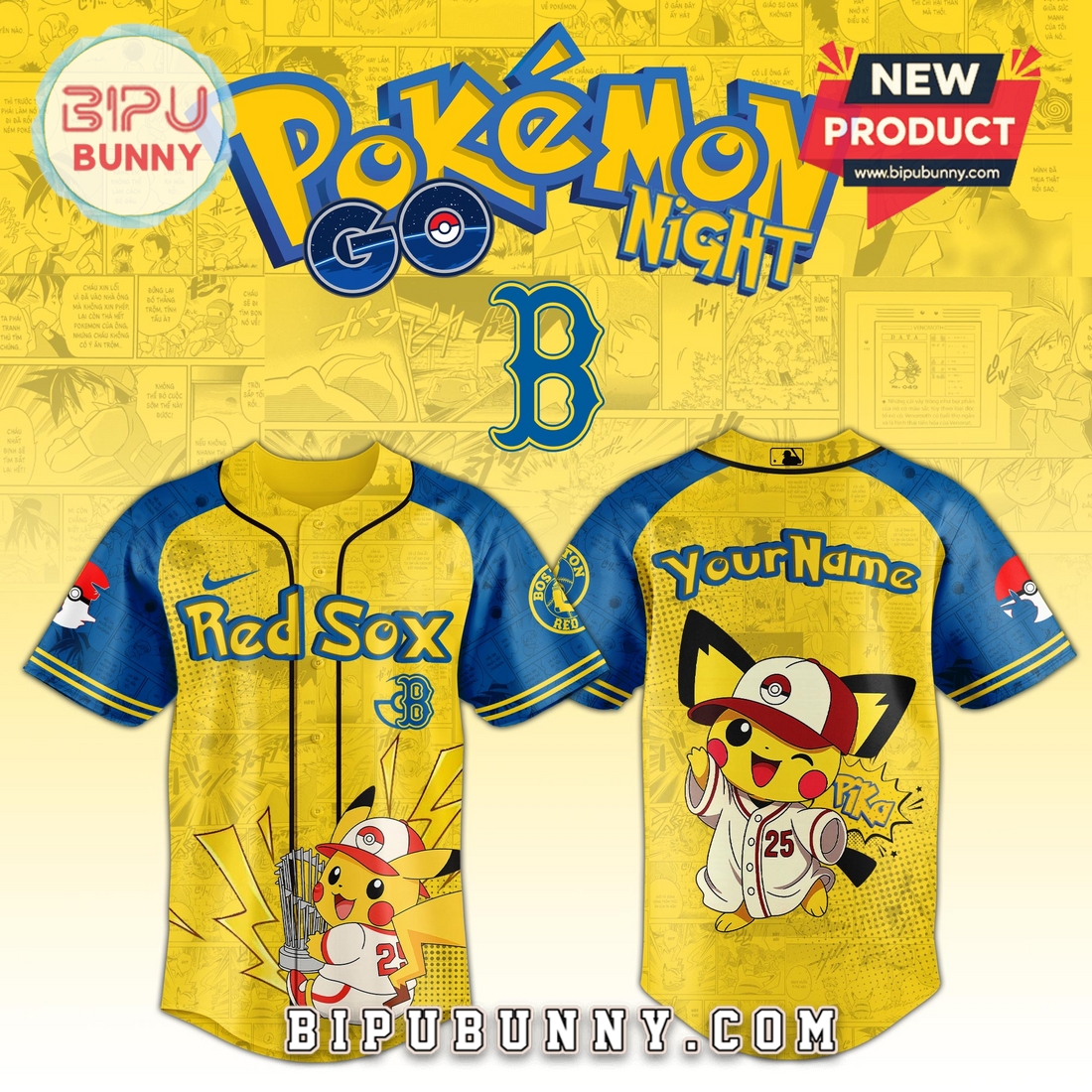 All Team MLB x Pokémon GO Night 2025 Baseball Jersey - Image 12