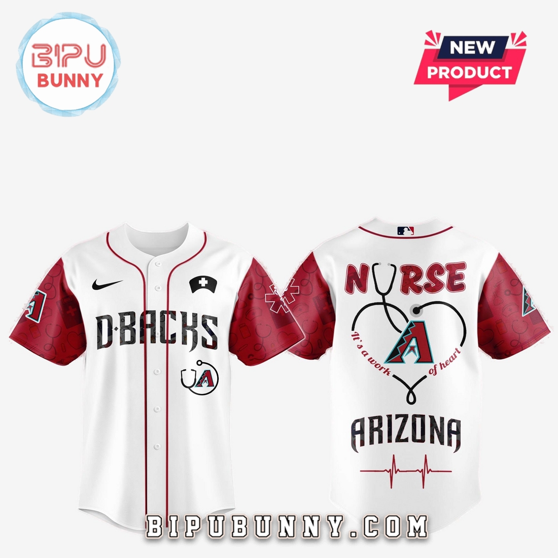 Arizona Diamondbacks MLB Nurses Game Night Baseball Jersey - Image 2
