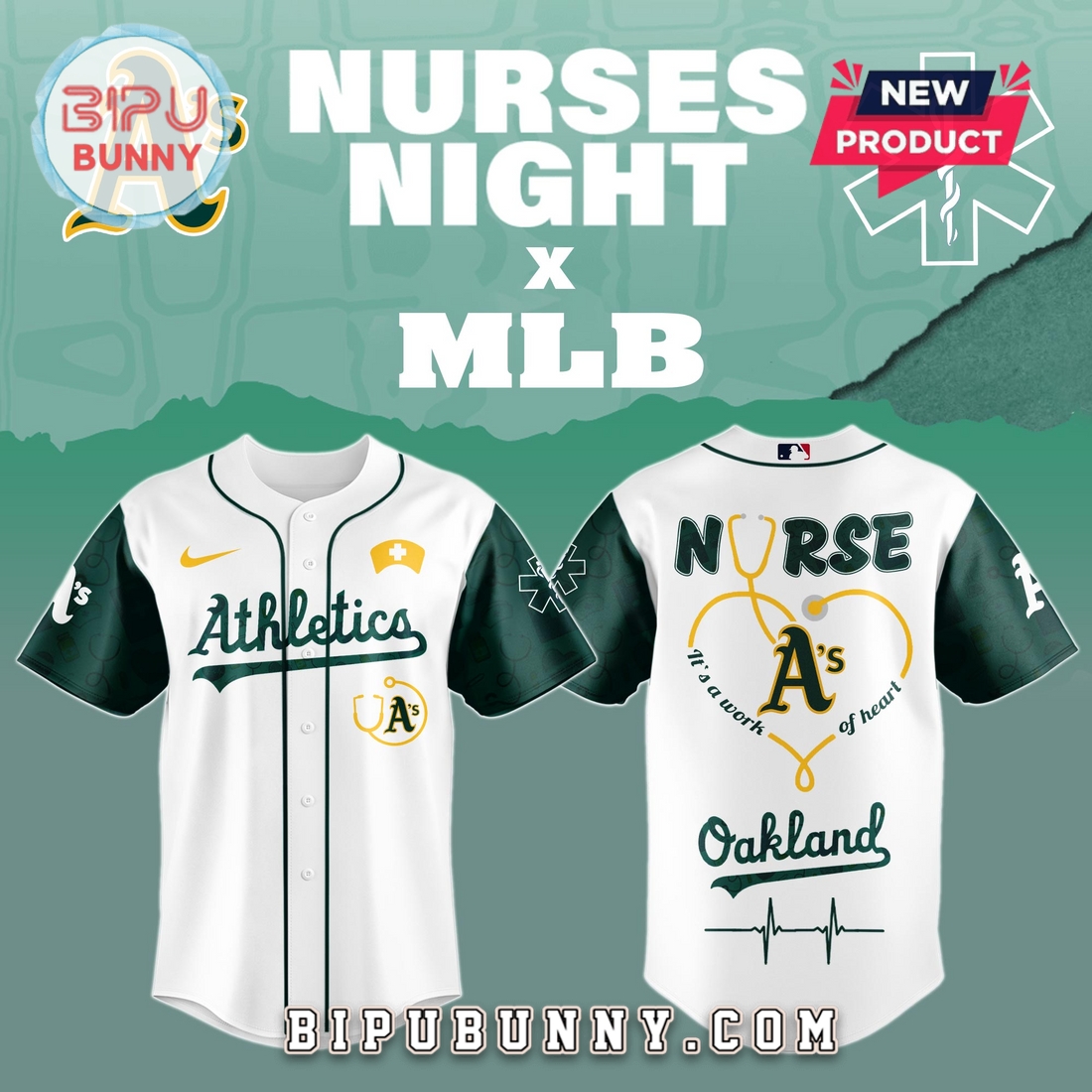 Athletics MLB Nurses Game Night Baseball Jersey