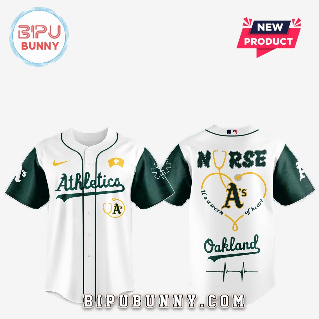Athletics MLB Nurses Game Night Baseball Jersey - Image 2