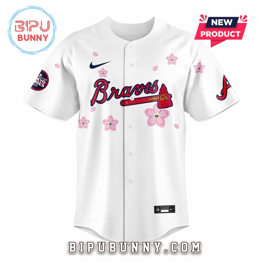 Atlanta Braves 2025 Tokyo Series Baseball Jersey - Image 2