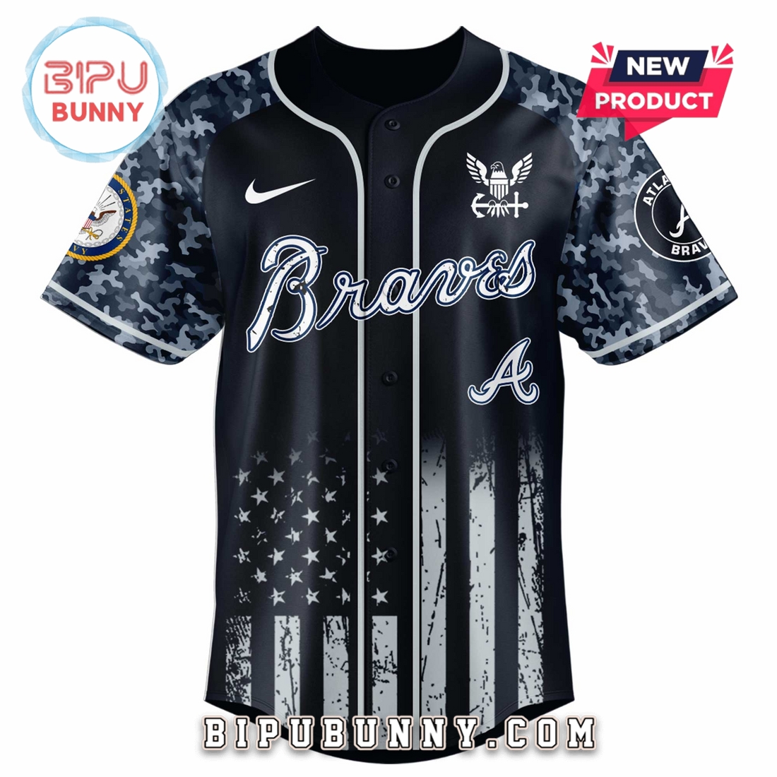 Atlanta Braves MLB x 250 U.S. Navy Baseball Jersey - Image 2