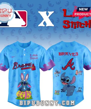 Atlanta Braves MLB x Lilo and Stitch Baseball Jersey