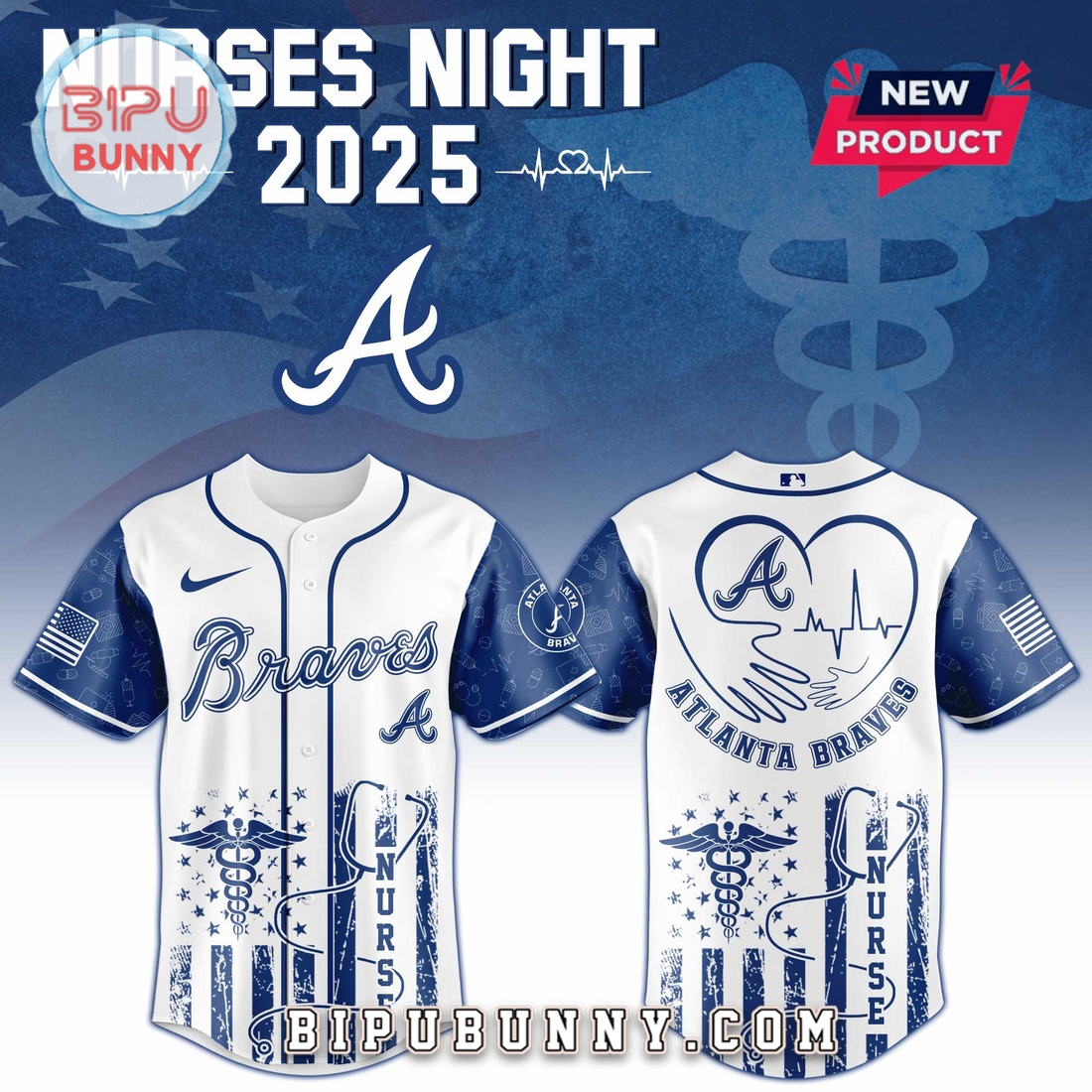 Atlanta Braves x Nurses Night 2025 Baseball Jersey