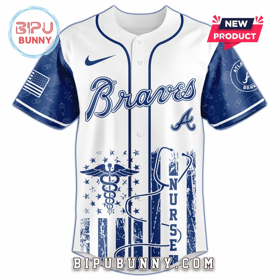 Atlanta Braves x Nurses Night 2025 Baseball Jersey - Image 3