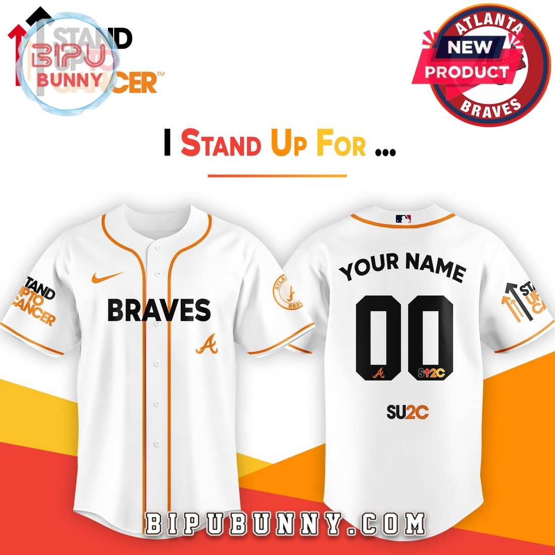 Atlanta Braves x Stand Up To Cancer 2025 Baseball Jersey - Image 2