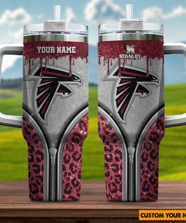 Customizable Name Glitter Tumbler with Handle - Perfect for Sports Fans