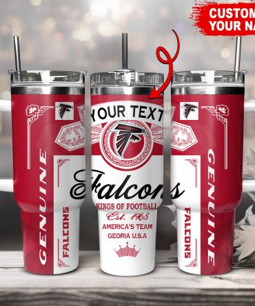 Customizable Falcons Football Tumbler - Personalize Your Own