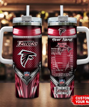Customizable Atlanta Football Fan Tumbler with Handle - Show Your Team Spirit!