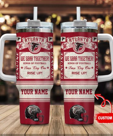 Customizable Atlanta Falcons Tumbler Mug - Personalized Football Fan Gift