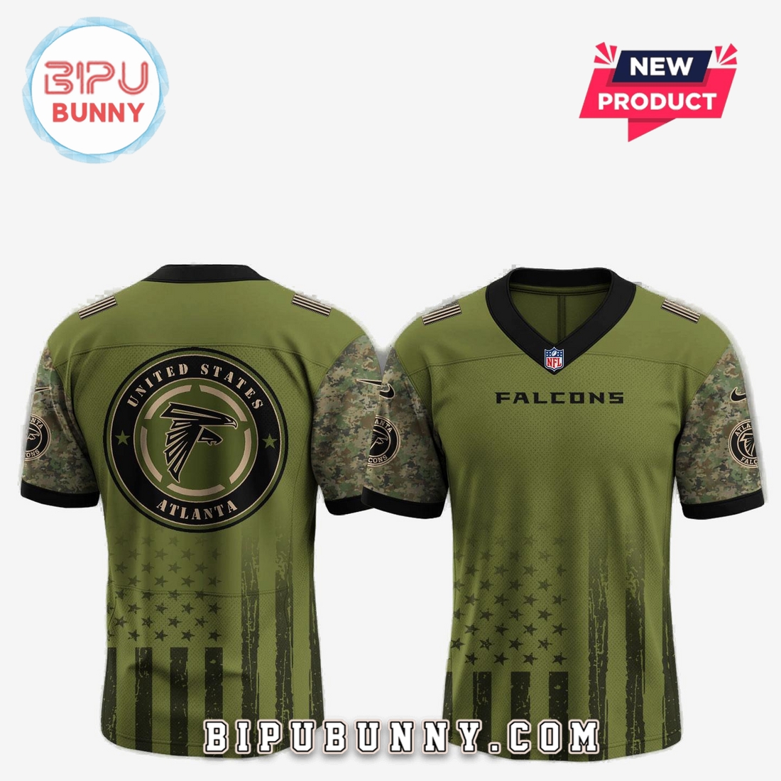 Atlanta Falcons NFL x Independence Day Baseball Jersey - Image 2