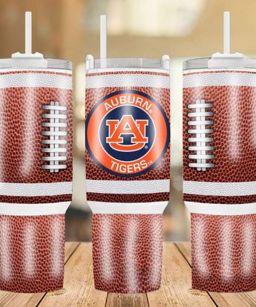 Auburn Tigers Football Tumbler with Handle - Perfect for Game Day