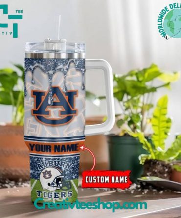 Customizable Auburn Tigers Tumbler with Handle - Show Your Team Spirit!
