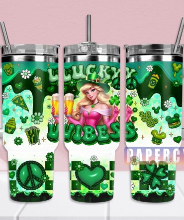 Lucky Vibes 40oz Tumbler with Straw - St. Patrick's Day Special Edition
