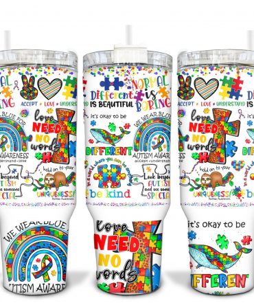 Colorful Autism Awareness Tumbler - Celebrate Uniqueness & Spread Love