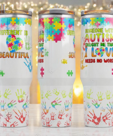 Colorful Autism Awareness Tumbler - Celebrate Uniqueness!