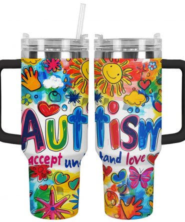 Vibrant Autism Awareness Tumbler - Celebrate Love & Acceptance
