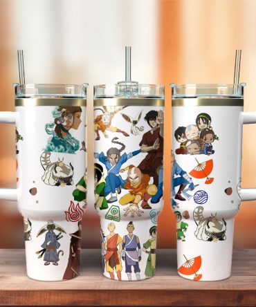 Stylish Anime Character Tumbler with Handle & Straw - 40oz Travel Mug